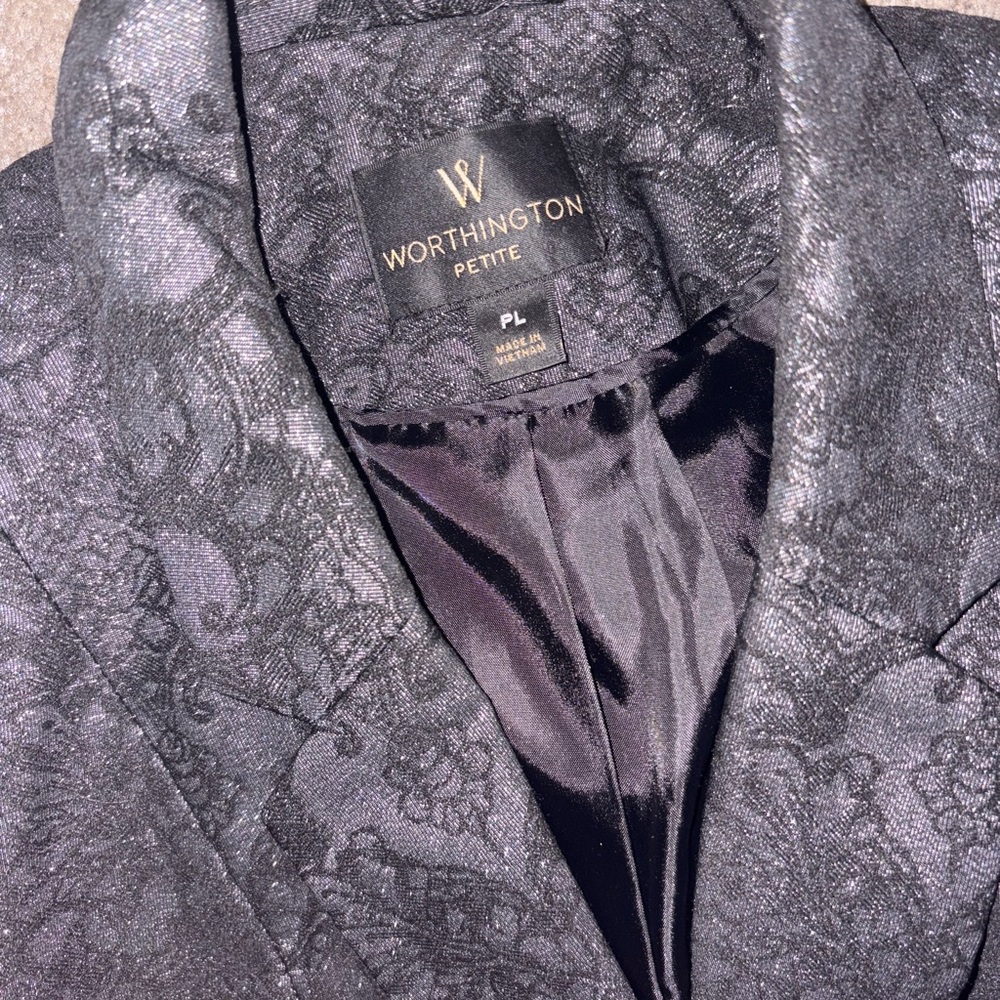 Worthington Women's Shimmering Black Pantsuit - Picture 4 of 6